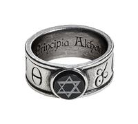 Alchimia D'Inghilterra Sigillo Solomonico In Onice Anello R229