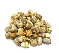 ALCHIMIA- Pietre burattate diaspro paesaggio o pietra paesina burattata cm.2-3 + molla spirale metallo omaggio per poter creare un ciondolo da indossare