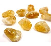 ALCHIMIA- Quarzo Citrino Madera pietre burattate qualità super extra cm.2-3+ molla spirale in metallo porta pietre omaggio per poter creare un ciondolo da indossare cristalloterapia
