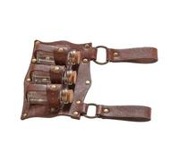 Alchimisti medievali in rilievo fibbie in ecopelle cintura retrò stregoneria medievale per steampunks costumi cosplay abbigliamento fantasy gioco di ruolo, Marrone chiaro, Taglia unica