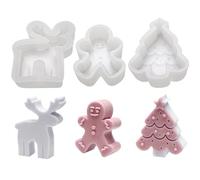 Alci Stampi per Candele Pan di Zenzero Stampi per Candele Stampo per Colata DIY Silicone per Albero di Natale per la Produzione di Candele, Pietre Aromatiche, Cioccolato