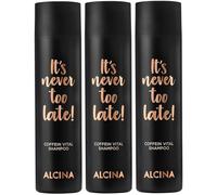 Alcina Its Never Too Late Coffeina Vital Shampoo da 3 pezzi, 250 ml