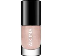 ALCINA Nail Colour Rosy Glam - 1 x 5 ml - Facile da applicare senza striature - Unghie brillanti, coprenti e durature - Smalto rosa con particelle glitter - Finitura metallizzata