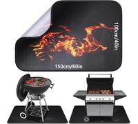Alckijy Tappetino ignifugo, 60 x 105 cm, pieghevole, per barbecue, stufe, prato, ecc