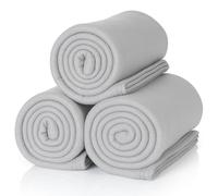 ALCLEAR 3 pezzi coperte in pile polare Oeko Tex, colore: blu navy, dimensioni grandi 130x160 cm, oltre 200 g/m2, coperta da divano,soggiorno, da picnic coperta, coperta da lancio