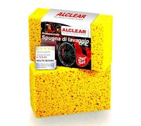 ALCLEAR 6080WS Spugna auto morbida, assorbente, senza graffi, per vernice | Spugna manuale per cura auto, per cerchi e plastica, delicata sulla vernice, lavaggio a mano, Made in Germany