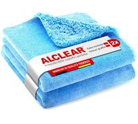 ALCLEAR 820203U_2 set di 2 panni per lucidatura auto in microfibra premium fronte-retro, morbidi, senza graffi, senza ologrammi, per vernici delicate