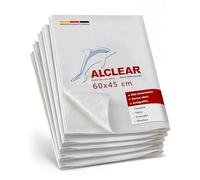 ALCLEAR 950001_5 Set da 5 Panni Ultra-Microfibra per finestre, Panno per vetri 60x45 cm Bianco (conosciuto Come Il Panno Miracoloso) Panno per vetri