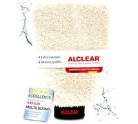 ALCLEAR 950013WH Guanto per lavaggio auto in microfibra 27x17 cm, bianco, 1 pezzo, super assorbente, non graffia, ad alto filato, per vernice, vetro, cerchioni, anche per moto.