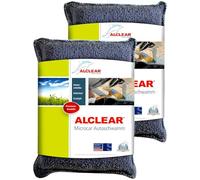 ALCLEAR International 950014 Set da 2 Spugne per Auto in Microfibra per Contrastare l'Appannamento dei Vetri, Antracite/Blu, per la Cura Dell'Auto, per Una Visione Nitida, Anti-Appannamento