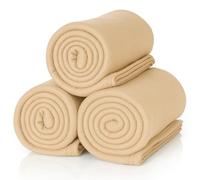 ALCLEAR A3S set coperte in pile, 3 pezzi, sabbia, 130x160 cm, coperta