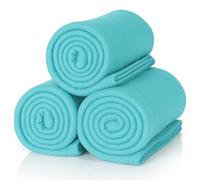 ALCLEAR A3T set 3 coperte pile turchese 130 x 160 cm OEKO-TEX morbide