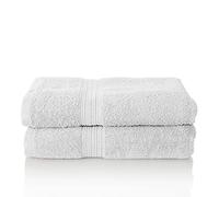 ALCLEAR Set di asciugamani in spugna assorbente in 100% cotone ecotessuto in 6 colori e 5 misure, colore: bianco, 2 teli doccia 70 x 140 cm