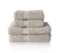 ALCLEAR Set di asciugamani in spugna, disponibili in 6 colori e 5 dimensioni, composto da 2 teli doccia da 70x140 cm e 2 teli 50x100 cm, colore grigio platino - standard Oeko-Tex 100
