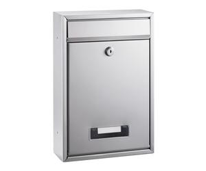 Alco 8602 Letterbox Painted Silver, Approx. 32 x 22 x 9 cm 32 x 22 x 9 cm Silver
