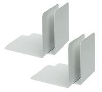 Alco-Albert 4302-10-4 Fermalibri in Metallo, 4 Pezzi, Bianco, 14 x 14 x 12,5 Cm, per Scuola, Ufficio e Casa