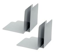 Alco-Albert 4302-10-4 Fermalibri in Metallo, 4 Pezzi, Grigio, 14 x 14 x 12,5 Cm, per Scuola, Ufficio e Casa