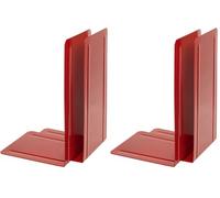 Alco-Albert 4303 - 12 Fermalibri in metallo, 1 Coppia, 130 X 240 X 140 mm, rosso (Confezione da 2)