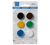 Alco-Albert 682 A26 Magnete, rotondo, 6 pezzi, colori assortiti