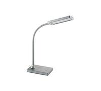 Alco Albert 907-28 - Lampada da Tavolo/postazioni di Lavoro a LED con Supporto, Argento, dimmerabile in 3 Fasi, Colore della Luce modificabile, Max. 24 LED, plastica, 6 Watt, Circa 16 x 10 x 43 cm