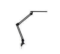 Alco Albert 962-11 - Lampada da scrivania/postazioni di Lavoro a LED con Morsetto da Tavolo e Pratico Doppio Braccio, Nero, Interruttore on/off, 20 LED, plastica, 7 Watt, Circa 62 x 4,5 x 50 cm