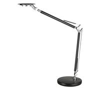 Alco-Albert a LED, lampada da tavolo, Alluminio, nero, 20.5 x 11 x 45 cm | Lampada da lavoro con doppio braccio flessibile, base e illuminazione a LED a risparmio energetico