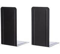 ALCO-Albert - Fermalibri in metallo nero, 2 pezzi | 14 x 24 x 13 cm, portaoggetti per libri, raccoglitori e riviste