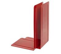 ALCO-Albert - Fermalibri in metallo rosso, 2 pezzi | 14 x 24 x 13 cm, portaoggetti per libri, raccoglitori e riviste