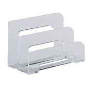 ALCO-Albert - Portalettere in acrilico, 75 x 150 x 95 mm, 2 scomparti | Portadocumenti trasparente per ordinare lettere, posta, documenti e fascicoli