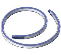 Alco-Albert - Riga curva flessibile 40 cm, blu | Righello da disegno con scala in centimetri e millimetri, per disegnare, tracciare e trasferire curve e arrotondamenti