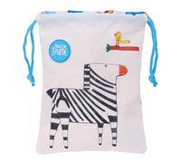Alco de Jaime - Sacchetto per spuntino da pranzo con borsa, portatile, qualità e massima resistenza, porta cibo, ricreazione, 20 x 25 cm, colore bianco, bianco, Estándar, Casual