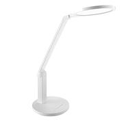 Alco Lampada da scrivania Base Rotonda, Bianca, dimmerabile, 76 LED, plastica, 15 Watt, Circa 20 x 20 x 46,5 cm