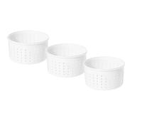 AlcoFermBrew 3 x Forma plastica per formaggio 13x7cm - 0.9kg Caciotta - Forme e fuscelle | Forme formaggio