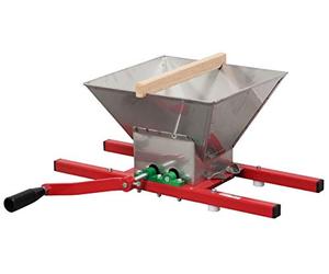 AlcoFermBrew Trituratore per Frutta - Frantumatore Manuale in Acciaio Inox 7L per Frutta Dura e Morbida | UVA, Mele, pere, Bacche | Ideale per succhi, Vino e Sidro
