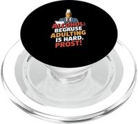 Alcohol Because Adulting Is Hard Prost Funny Beer Bottle PopSockets PopGrip per MagSafe