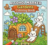 Alcohol Marker Gardens Coloring Book: Bold & Easy, Fun Beautiful Tiny Garden Designs for Adults and Teens