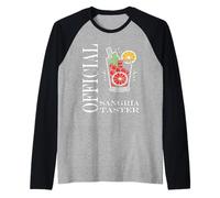 Alcohol Official Sangria Taster Funny Drink Sangria Maglia con Maniche Raglan