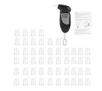 Alcohol Tester, Etilometro per Alcool e Boccaglio Schermo LCD Digitale Alcohol Breath Tester Portachiavi Portatile Analizzatore di Alito di Ricambio Boccaglio Uso(50 pezzi)