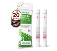 Alcol Test monouso - 20 pz - Etilometro Monouso - Risultato in 2 minuti precisione oltre 98% - Kit Test alcolemico portatile per auto e sicurezza stradale - Alcool Test a soffio