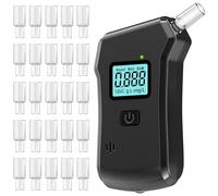 Alcol Test Portatile,Un'elevata Precisione Alcol Test,Etilometro Portatile Certificato,Alcol Test,con Display Digitale LCD,25 Boccagli,per Uso Domestico e Professionale