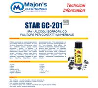 ALCOOL ISOPROPILICO SPRAY GC201 400ml ALCOL ISOPROPANOLO DETERGENTE PULENTE