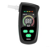 Alcool tester portatile per auto con sensore a semiconduttore, batteria ricaricabile USB-C da 320 mAh, display LCD a colori e 5 bocchini per una misurazione accurata del BAC e sicurezza del conducente