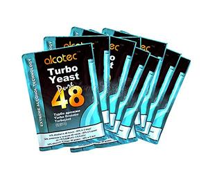 Alcotec, Turbo Yeast, lievito da 48 ore, 20% in 5 giorni, 10 confezioni
