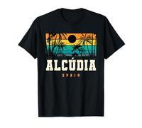 Alcudia Spagna Mallorca Spiaggia Tramonto Design Maglietta