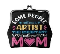 Alcune persone mi chiamano artista, le persone importanti mi chiamano mamma. Portamonete in similpelle per la festa della mamma, da donna, con chiusura a scatto, funzionale, portafoglio con doppia