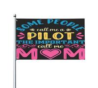 Alcune persone mi chiamano pilota, l'importante mi chiama mamma, bandiere per la festa della mamma, 3 x 5 piedi, grande striscione di benvenuto, bandiera da giardino, decorazione per esterni, per casa