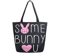 Alcuni coniglietti ti amano borsa della spesa riutilizzabile borsa in tela borsa a tracolla grande pieghevole lavabile per donna