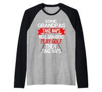 Alcuni Nonni Fanno sonnellini Veri Nonni Giocano a Golf Maglia con Maniche Raglan