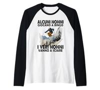 Alcuni Nonni Giocano a Bingo i Veri Nonni Vanno a Sciare Maglia con Maniche Raglan