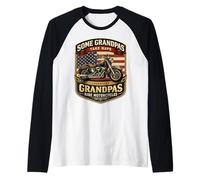 Alcuni Nonni prendono sonnellini Nonni cavalcano motociclette Stati Uniti d'America Maglia con Maniche Raglan